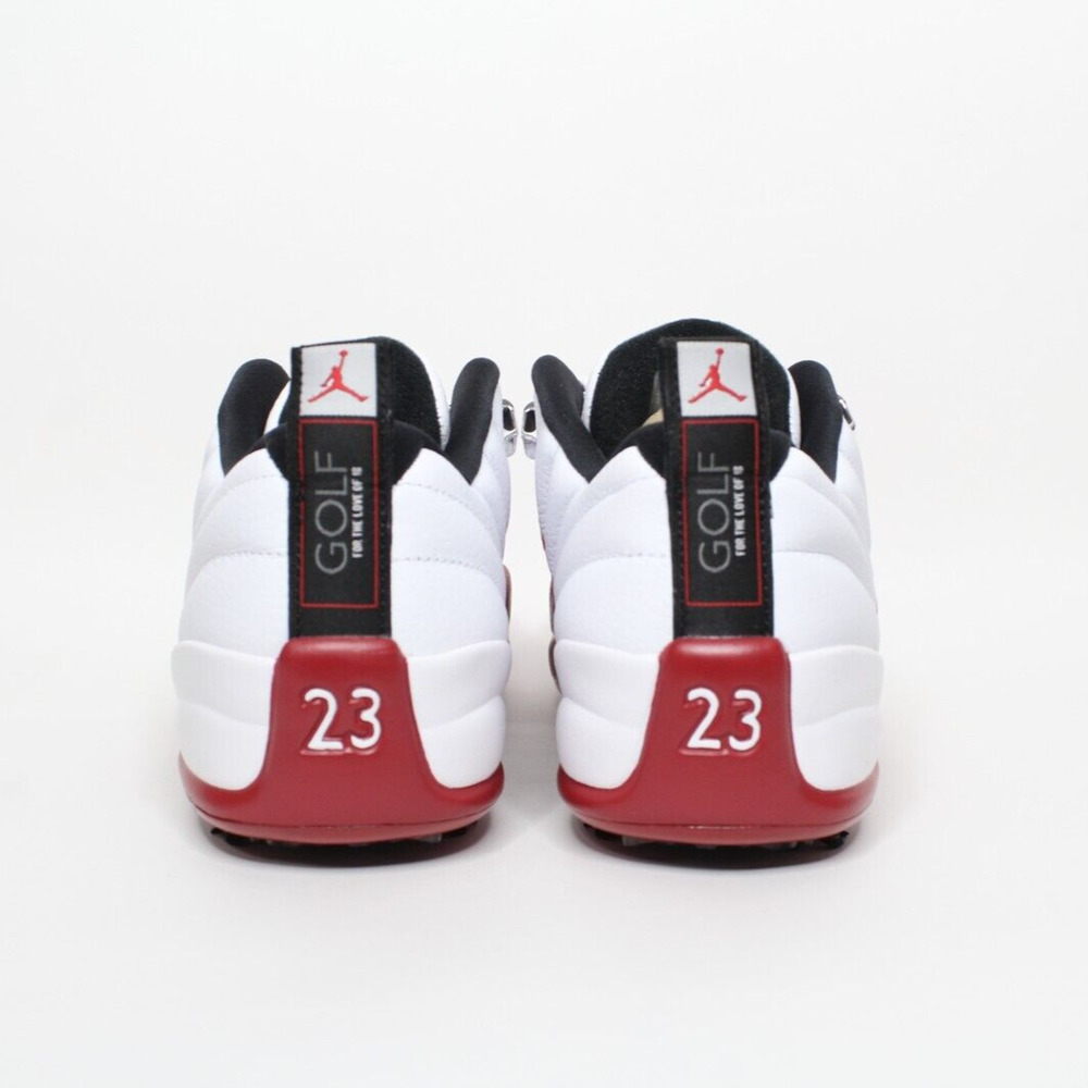 Air Jordan XII 12 Low Golf Shoes White Red Varsity DH4120-161 Men's Size 9.5 New - Picture 7 of 10